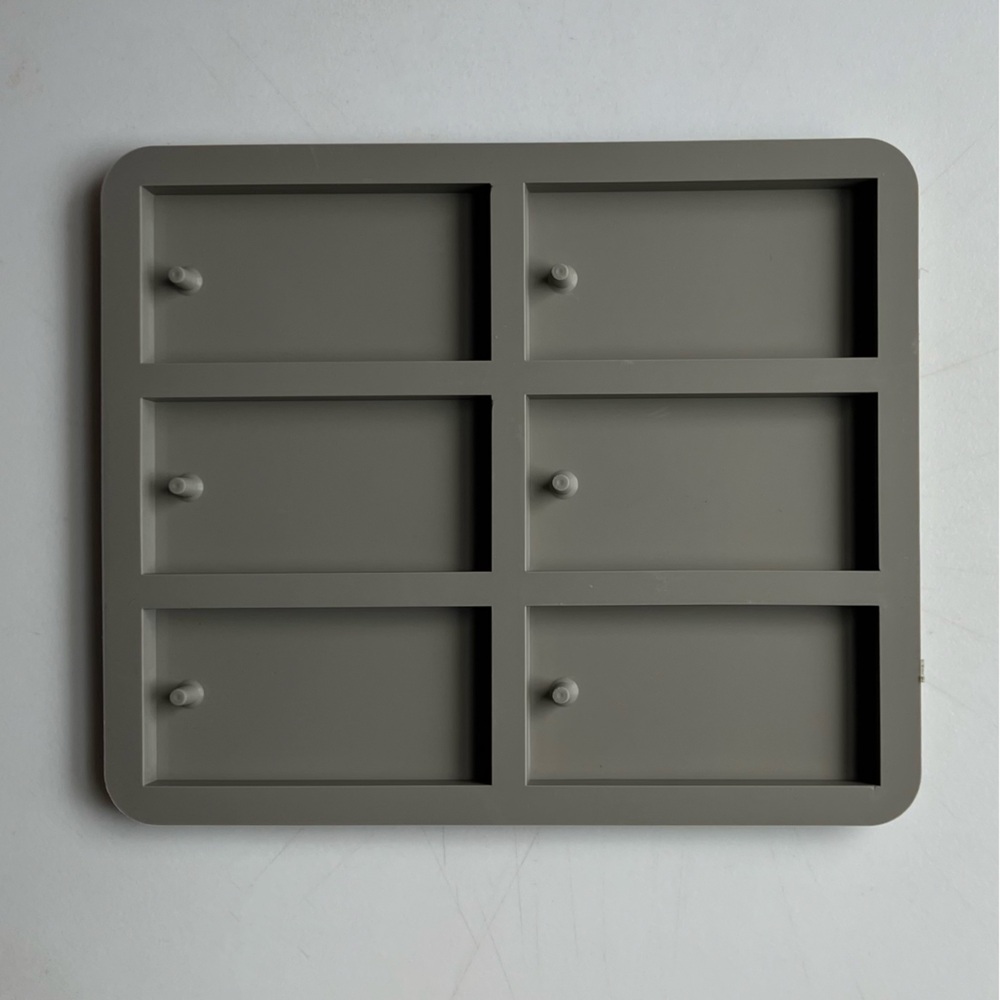 NWT 3-Pack Patelai Silicone 6-Cavity Mold Rectangle Resin Hanging Hole  